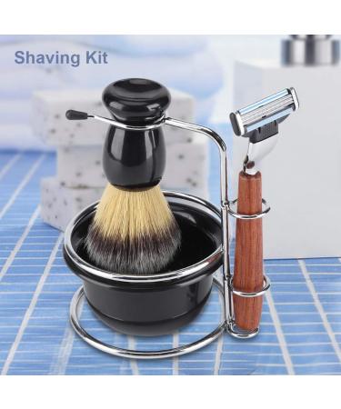Premium 4-Piece Stainless Steel Manual Razor Gift Set - Perfect for Men Husband Father & Brother | Robust Stand Holder & Wet Shaving Essentials - Buy Online on SooperMarket.com
