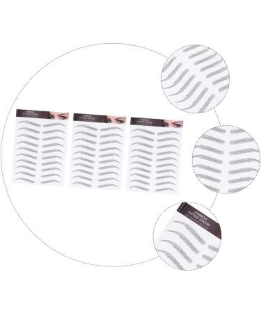 3 sheets Eyebrow False Artificial Fake Brow Sticker Transfer Eyebrows Temporary Imitation Decal 1 count (Pack of 1) Black - Buy Online on SooperMarket.com