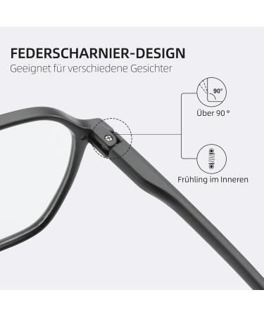 ZENOTTIC Blue Light Blocking Glasses - Hexagonal Frames for Men & Women | Anti Blue Ray Computer Glasses - Black 2.5x - Buy Online on SooperMarket.com