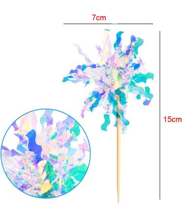 50Pcs Firework Cupcake Toppers Cocktail Food Fruit Toothpick Holiday Cake Decoration Cake Toppers Picks for Christmas Party Birthday Wedding Cake Decoration Party Favors Supplies Random Color - Buy Online on SooperMarket.com