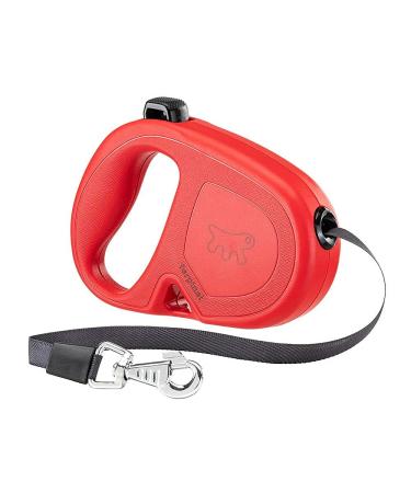 Ferplast dog leash flippy one roller leash medium -sized dogs up to 25 kg.Extendable belt strap max. 5 m. Single button to lock and unlock red max 25 kg - 5 m belt red red
