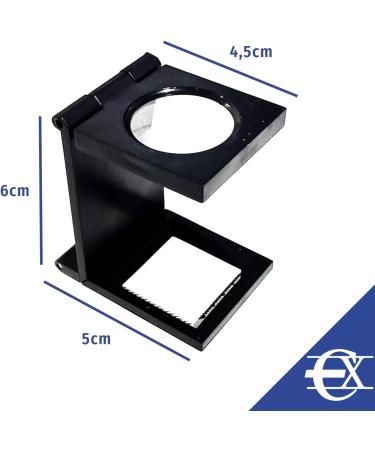 EUROXANTY 10X Magnifying Glass 28mm | Mini PVC Folding Magnifier with Tool Scale | Optical Glass Portable Magnifying Lens - Buy Online on SooperMarket.com
