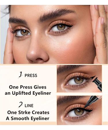 Go Ho Brown Wingliner Stamp - Long Lasting Liquid Eyeliner for Cat Eyes | Super Slim Felt Tip for Precise Application | Tattoo Tool for Perfect Winged Look - 1 PC - Buy Online on SooperMarket.com