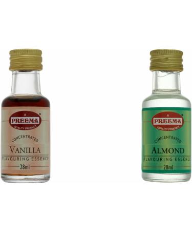 Preema Vanilla Essence - 28ML And -Preema Almond Flavouring Essence 28ml | Prefect For Baking | Halal | Premium Quality - Buy Online on SooperMarket.com