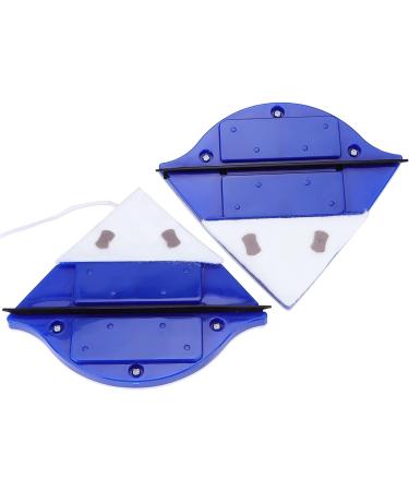 Double Side Magnetic Window Glass Cleaner Strong Magnetic Flexible Wiper Trilateral Design Built-in Sponge Suitable for Single-Glazed 3-8mm - Buy Online on SooperMarket.com