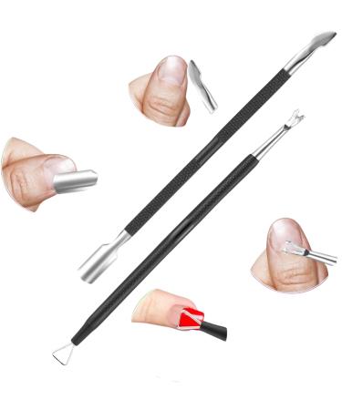 Professional Cuticle Nipper & Pusher - Stainless Steel Cuticle Remover Tool for Manicure & Pedicure (Black) - International Shipping Available - Buy Online on SooperMarket.com