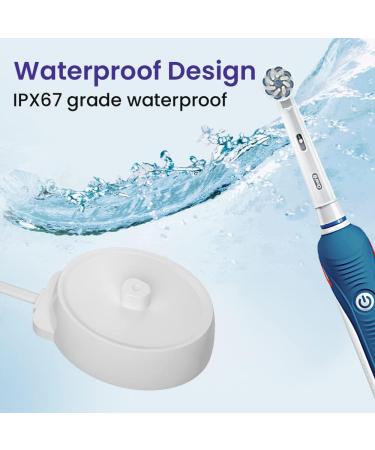 Electric Toothbrush Charger for Braun Oral-B Replacement Type 3757 Charging Cord IP67 Waterproof Inductive for Pro500 Pro1000 2000 2500 3000 8000 Pro/Smart/Genius/Vitality/iO Series 6-1 for bruan-1 - Buy Online on SooperMarket.com