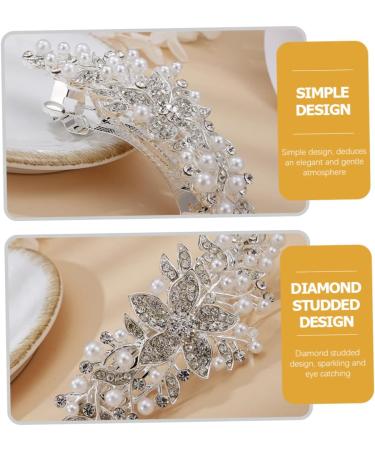 HAPINARY Rhinestone Hair Clip Headwear for Women Flower Hair Clips for Women Rhinestone Flower Hair Clip Girl Headdress Flower Hair Barrette Sparkly Hair Clip Hair Accessory Bride Abs - Buy Online on SooperMarket.com