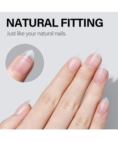 AILLSA Short Almond Nail Tips - 240 PCS Matte Soft Gel Full Cover Almond Nails for Soak Off Extensions - Buy Online on SooperMarket.com