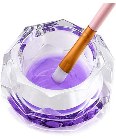 Nail Liquid Crystal Dish Nail Art Dappen Dish Crystal Glass Liquid Powder Cup Clear Diamond Manicure Bowl With Lid - Buy Online on SooperMarket.com