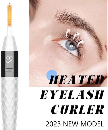 USB Rechargeable Heated Eyelash Curler with Comb | Electric Eye Lash Curler - White - Buy Online on SooperMarket.com