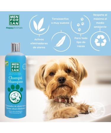 MENFORSAN Odour Eliminating Dog Shampoo - Removes Bad Odours Talc Infused 1L Best Pet Care for Fresh & Clean Coats - Buy Online on SooperMarket.com