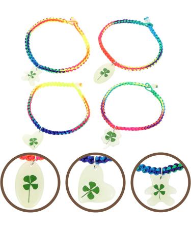ABOOFAN 20 Pcs Bracelet Patrick Day Bracelet Fortune Wrist Chain Four Leaf Charm Bracelet Shamrock Bracelet Womens Gifts Dainty Bracelet Chain for Girl Miss Jewelry Spring Resin - Buy Online on SooperMarket.com