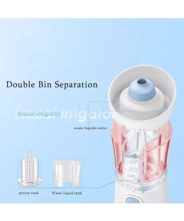 Cordless Nasal Irrigation System Portable Nasal Irrigator Electric Neti Pot for Travel Home Multi-File and Multi-Mode Cleanses Stuffy Nose Sneezing for Adult and Children - Buy Online on SooperMarket.com