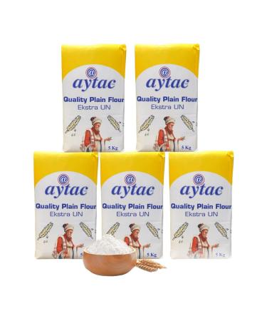 Aytac Fine Quality All Purpose Plain Baking Flour - Best for Dough Pizza and Bread 5 x 5kg