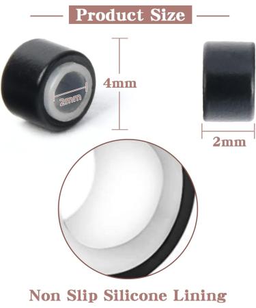 Vlasy 600 Pcs Silicone Micro Rings for I Tip Hair Extensions 4mm Micro Nano Beads Micro Links Hair Beads (Black) Micro-4mm-600Pcs Black - Buy Online on SooperMarket.com