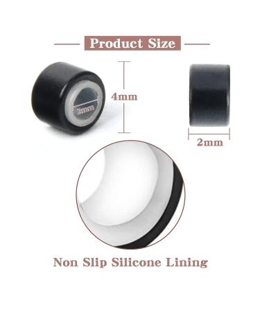 500Pcs 4mm Black Silicone Lined Micro Ring Beads for Hair Extensions - 5 Colors - Vlasy - Buy Online on SooperMarket.com