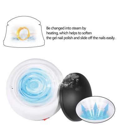 36W Electric Nail Polish Remover Machine for Salon & Home Use - Steam Off Gel & Acrylic Polish Steamer Tool - 6.7 x 6.7 x 5.1 inch - Buy Online on SooperMarket.com