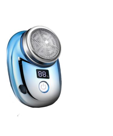 Mini Electric Shaver Compact Portable car Intelligent Digital Display USB Charging Men pogonotomy Gradient Blue