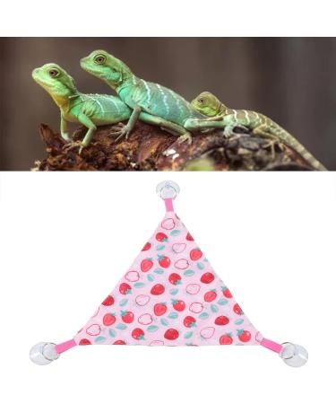 Alvinlite Reptile Hammock 2-Pack - Pink Strawberry Pattern Lizard & Bearded Dragon Climbing Accessories (33x33x46cm) - Buy Online on SooperMarket.com