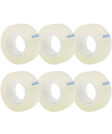OWLKELA 6 Rolls Transparent Tape Refills  Clear Tape  All-Purpose Transparent Glossy Tape for Office  Home  School