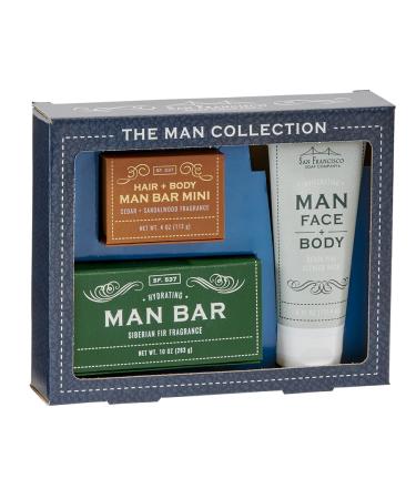 San Francisco Soap Company The Man Collection Set (Blk Pine  Siberian  Cedar)