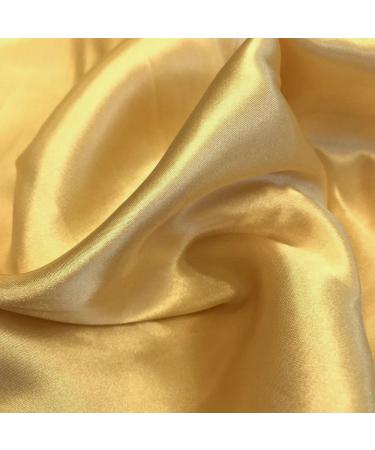 Charmeuse Satin Fabric | 5 Yards Continuous | 60 Wide | Silky  Bridal | Decoration  Fashion Crafts (Rich Gold  5 Yd) 5 Yards Rich Gold