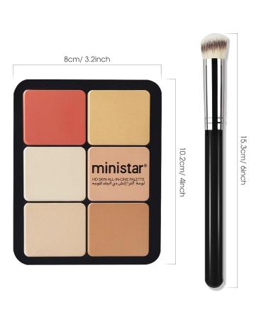 12 Colors Cream Makeup Palette for Cheeks - Blush Contour Concealer & Highlighter - Waterproof & Long-Lasting with Brush - Multi-functional Face Palette (Set #05 - Buy Online on SooperMarket.com