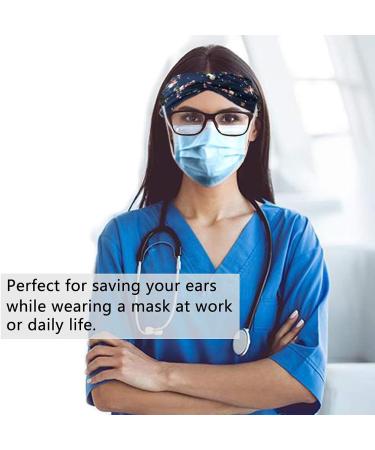 Sarfel Boho Headbands for Women - 4 Pack Floral Head Wraps with Buttons for Mask Nurses - Buy Online on SooperMarket.com