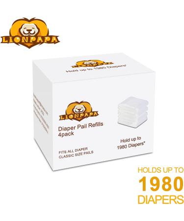 Lionpapa Refills for Dekor Classic Diaper Pails 4 Pack - 4 Count - Buy Online on SooperMarket.com