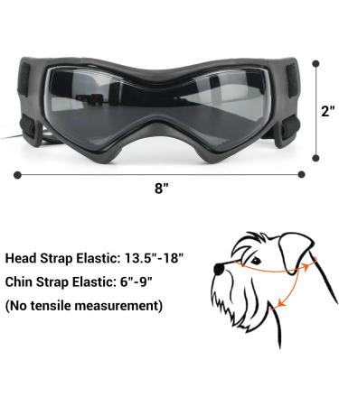 Petleso Dog Glasses for Medium Breeds - UV Protection Windproof Pet Sunglasses with Adjustable Straps for Outdoor Activities - Buy Online on SooperMarket.com