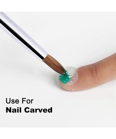 Fivetwofive 2Pc Rose Gold Kolinsky Sable Acrylic Nail Brush with Liquid Flow Glitter Nail Art Brush for Nail Art Tool 10 - Buy Online on SooperMarket.com