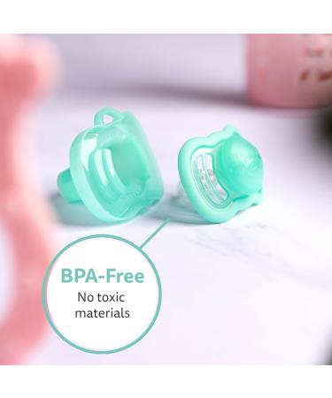 Herobility Gentle Pacifiers - Glow in the Dark - BPA-Free - 10-Pack for 6-24 Months - Includes Protective Case & Large Air Vents - White/Night Glow - Buy Online on SooperMarket.com