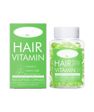 Hair Oils Hair Treatment Serum Oil Capsules Vitamin E Capsules for Split Ends Hair Treatment Hair Repair Essence for Dry Damaged Hair Care Healthier Smooth Silky Thicker Hair