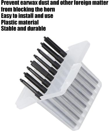 Wax Guard Filters 8Pcs Plastic Hear Clear Filters with Transparent Container Cerumen Stop Cleaning Tool Kit Protective Hearing Assistance Accessories (Black) - Buy Online on SooperMarket.com
