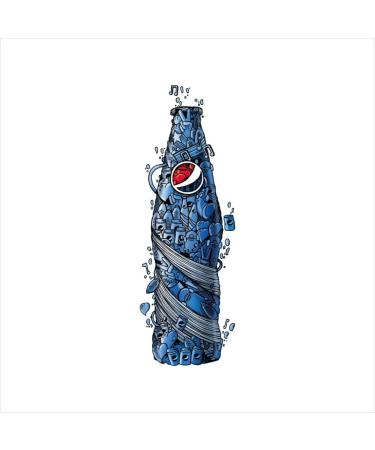 All+Every Pepsi Doodle Bottle Men's T-Shirt S White - Buy Online on SooperMarket.com