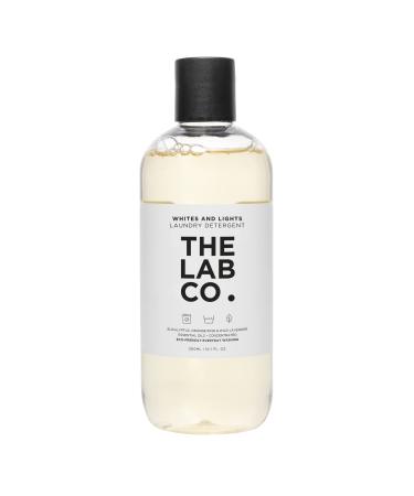 The Lab Co. Lights & Whites Wash Liquid. Non-Bio Laundry Detergent for use in washing machines and hand washing. Scented with Lavender and Orange Rind. Size 300ml. For up to 20 washes.