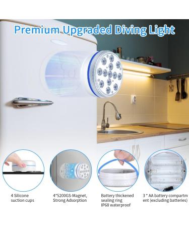 Yotun Underwater LED Pool Lights - 4PCs RGB Color Changing with RF Remote Control | IP68 Waterproof Suction Cup Decorative Lights for Pools & Ponds - Buy Online on SooperMarket.com