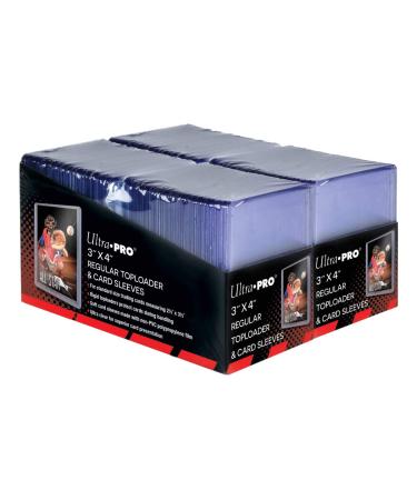 Ultra PRO 3" x 4" Clear Regular Top Loaders for Cards with Card Sleeves Bundle Standard Size 200ct Baseball Card Sleeves Trading Card Sleeve Baseball Card Protectors Toploader Card Protectors