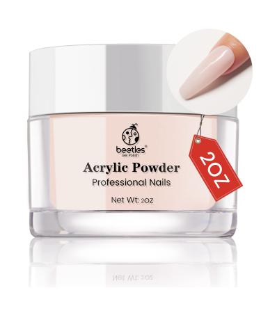 Beetles Professional Acrylic Nail Powder Peach Color Nude Acrylic Powder 2 Oz  Without Monomer Acrylic Nail Liquid 2 Ounce (Pack of 1) Peach