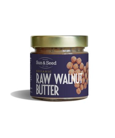 Organic Raw Walnut Butter by Sun & Seed - 200g - Smooth Nut Butter - Plant Based - Rich in Alpha Linolenic Acid & Omega-3-100% Organic Walnuts - Palm Oil Free - Vegan Butter Organic Walnut Butter 200 g (Pack of 1)