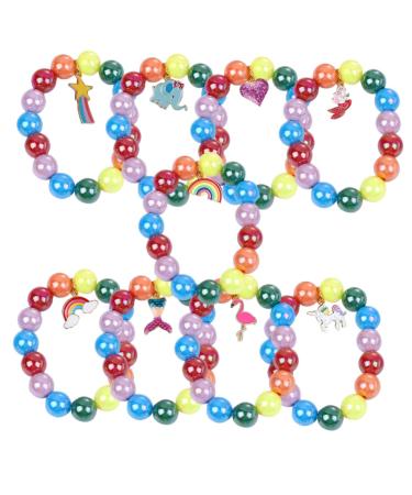 CHILDWEET Women Jewelry 9pcs Children's Bracelet Beaded Bracelets Fashion Bracelets Creative Bracelets Children Bracelets Jewelry Alloy Acrylic