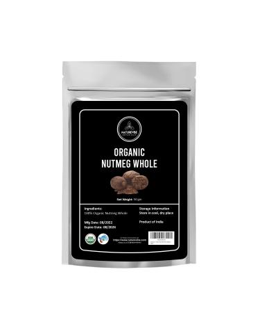 Naturevibe Botanicals Organic Nutmeg Whole 1.76oz (50gm) | Non-GMO and Gluten Free | Indian Spice | Adds Aroma and Flavor