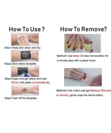 Temporary Tattoos Kit - 4 Pcs with 3 Colors | DIY Tattoos for Women, Kids & Men - 78 Pcs Stencils & Body Markers - Buy Online on SooperMarket.com