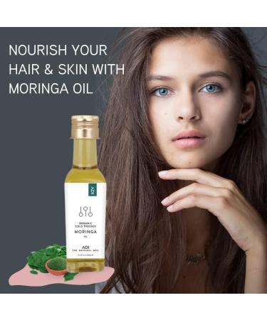 Buy ADI USDA Certified Organic Moringa Oleifera Oil for Hair Growth & Skin - 8.8 Fl oz | International Shipping Available - Buy Online on SooperMarket.com