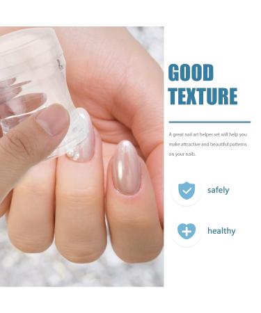 Lurrose 3 Sets Nail Art Silicone Stamp Kit - French Tip Nail Printer & Seal with Frosted Scraper for Perfect Manicures - International Shipping Available - Buy Online on SooperMarket.com