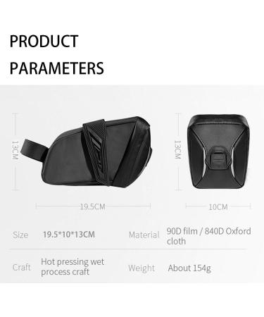 Waterproof Bike Saddle Bag - Adjustable Straps, Ideal for Folding Bike, Road Bike, MTB - Buy Online on SooperMarket.com