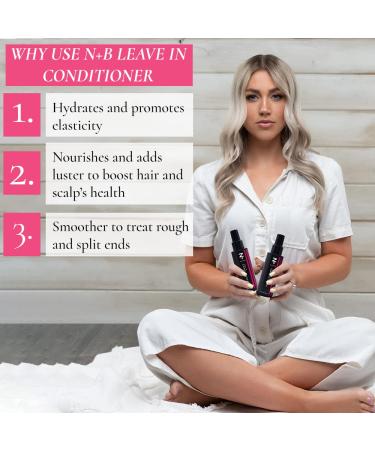 N+B Leave-In Conditioner & Detangler Spray | For Curly & Straight Hair | Deep Moisturizer for Dry, Damaged, Frizzy Hair | Sulfate, Paraben & Cruelty-Free - Buy Online on SooperMarket.com