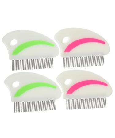 BESPORTBLE 8 Pcs Stainless Steel Tooth Comb Cat Dog Comb Pet Cat Cleaning Brush Duster Cleaning Brush Combs Red 8X5.5CNx2pcs Red Greenx2pcs