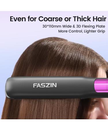 Professional Hair Straightener - 1.18" Ionic Titanium Flat Iron & Curler Fast Heat Up LED Display Gray - Buy Online on SooperMarket.com